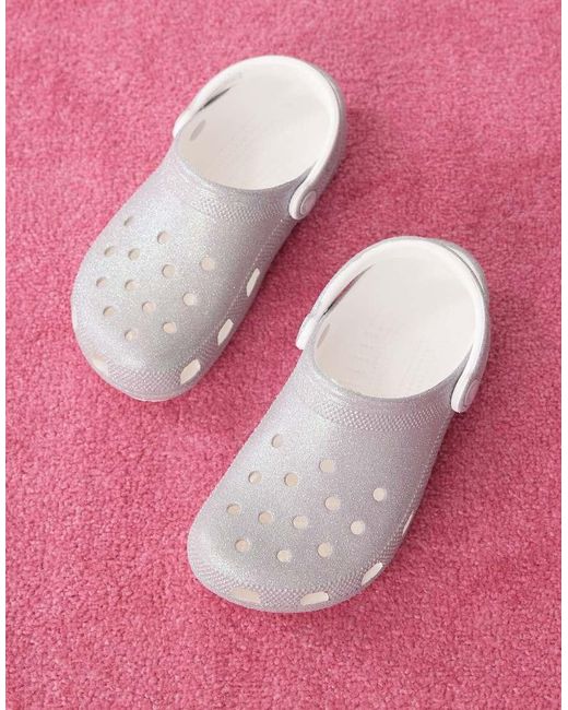 CROCSTM Pink Classic Glitter Clog