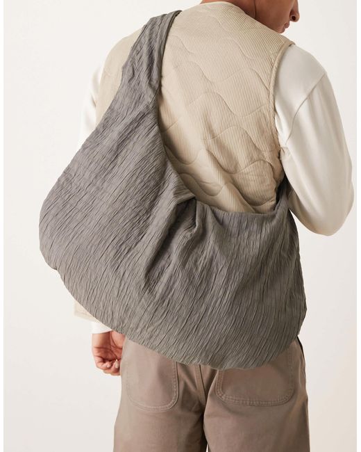 ASOS – gesteppte umhängetasche in Brown für Herren