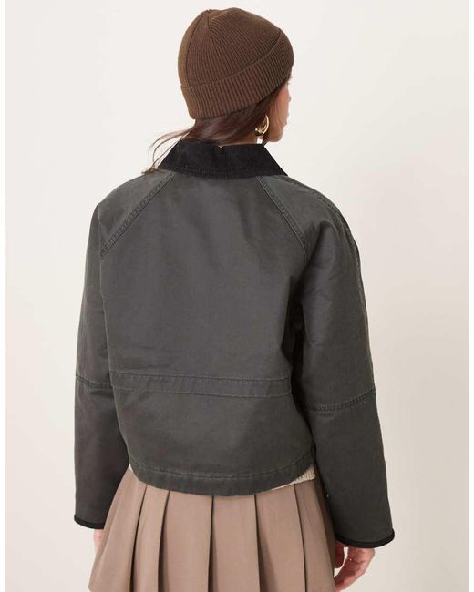 Chaqueta Corta Negra Utilitaria De Estilo Worker De Abercrombie & Fitch de color Natural