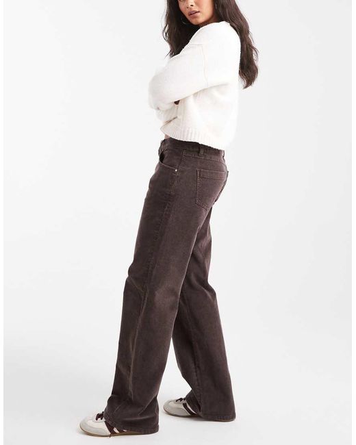 Cotton On White Low Rise Straight Cord Jean