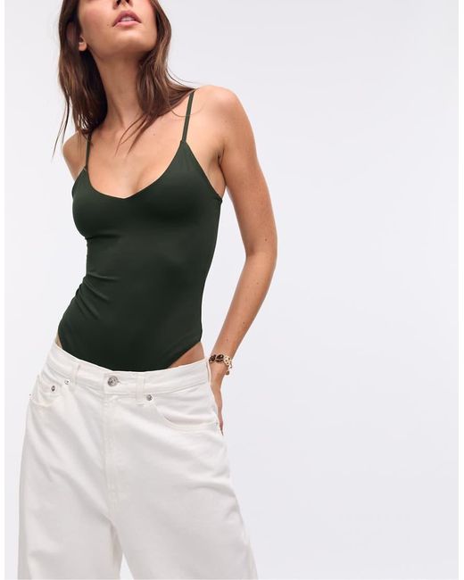 Stradivarius Basic Body Met Bandjes in het White