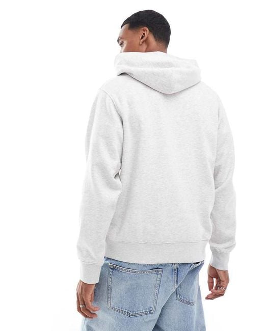 Jack & Jones White Premium Oversized 400Gsm Heavyweight Hoodie for men