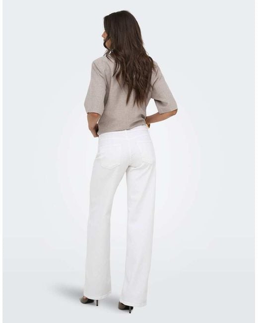ONLY White Wide-Fit Jeans
