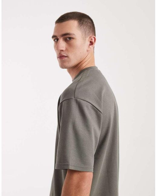 Only & Sons Gray Relaxed Fit Airflex Breathable T-shirt for men