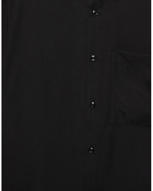 Pull&Bear Black Short Sleeve Shirt With Pocket for men