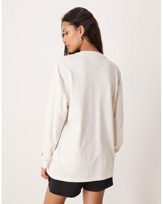 Adidas Originals White Three Stripes Studios Long Sleeve Top