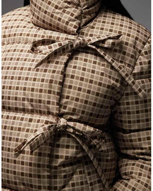 Collusion Gray Puffer With Bow Fastening