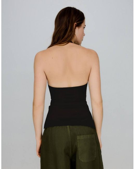 Bershka Black Halter Neck Top