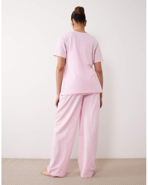 ASOS Pink Asos Design Maternity Mix & Match Cotton Pyjama Trouser