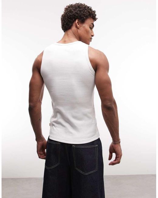BLKVIS White Script Logo Vest for men