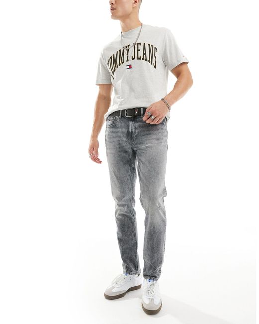 Tommy Hilfiger – austin – schmal geschnittene und schmal zulaufende jeans in Gray für Herren