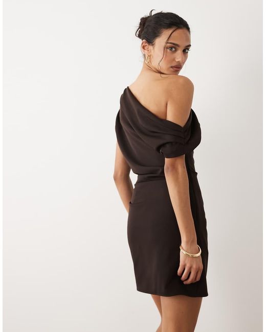 Mango Natural Asymmetric Sleeveless Mini Dress