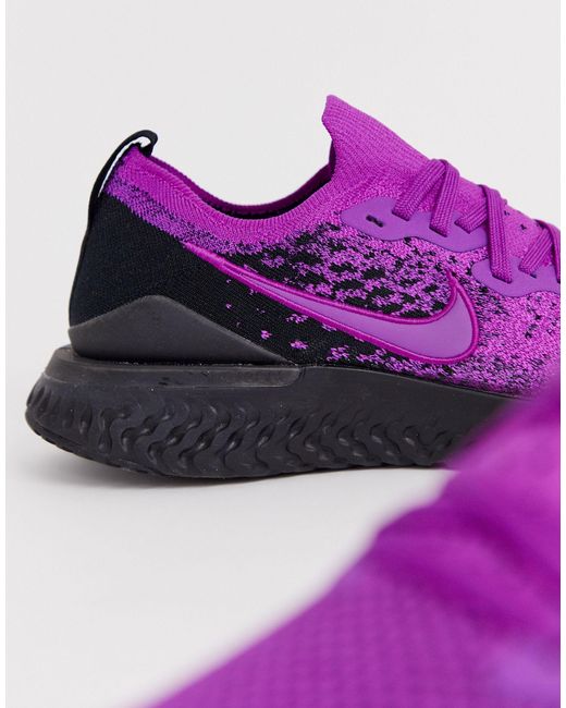 Nike Epic React Flyknit 2 Running Shoes in Purple for Men | Lyst