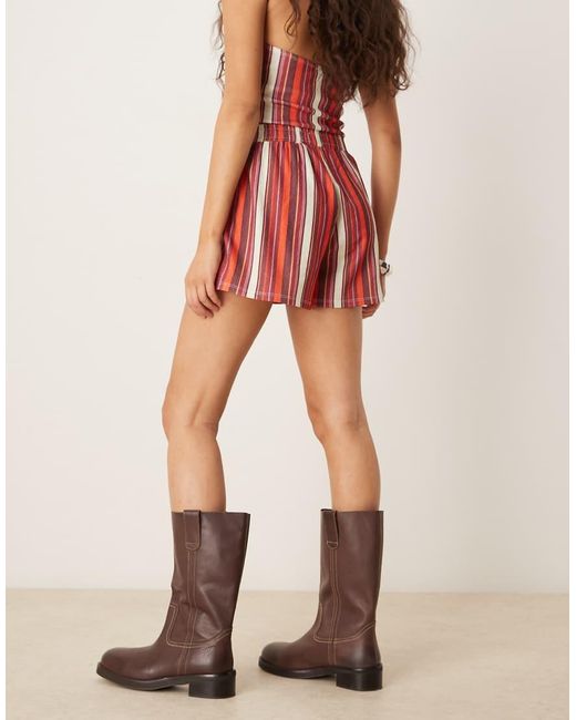 Camisa A Rayas Rojas De Tejido Texturizado De (Parte De Un Conjunto) ASOS de color Red