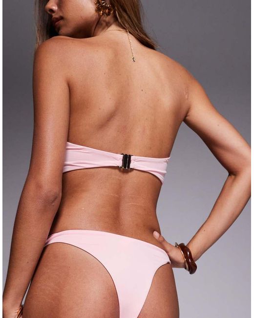 SIMMI Red Luz Knot Detail Bikini Bottoms