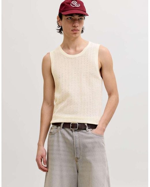 Jack & Jones Natural Knitted Top for men