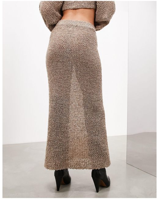 Falda larga color moca ASOS de color Natural