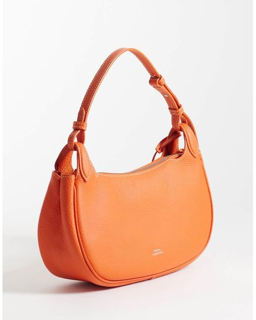Polo Ralph Lauren Orange Polo Ralph Lauen Polo Play Leather Shoulder Bag