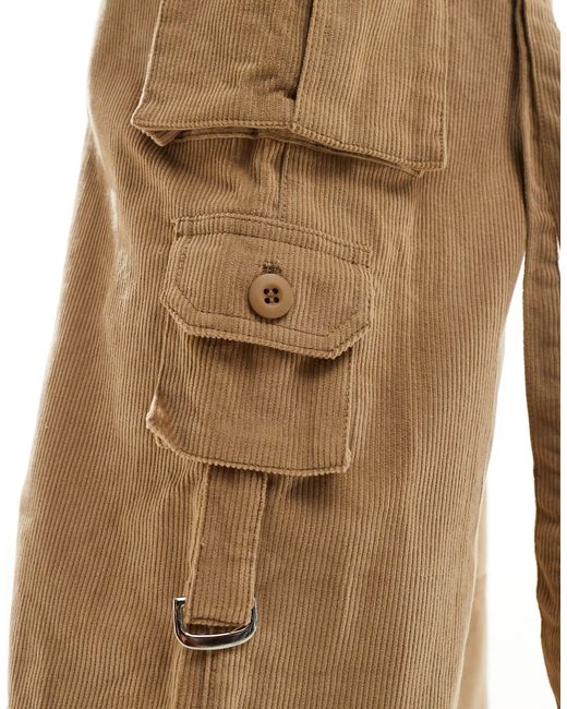 The Kript Natural Super Oversized Pocket Detail Pants