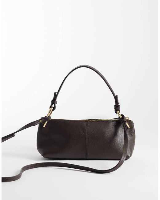 Calvin Klein Black Jeans Slouchy Leather Bag With Gold Hardware Details