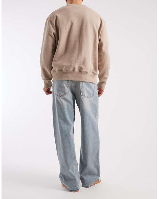 ASOS Natural Baggy Jeans for men