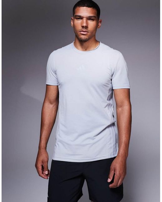 Adidas Originals White Adidas Training D4t T-shirt for men