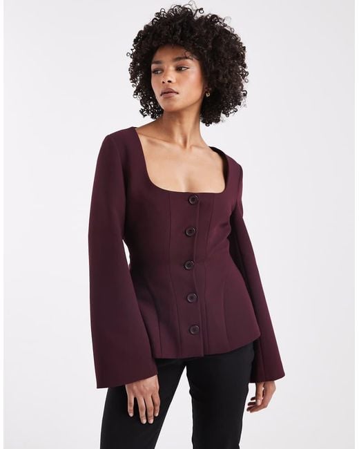 ASOS Purple Cinch Corset Blazer