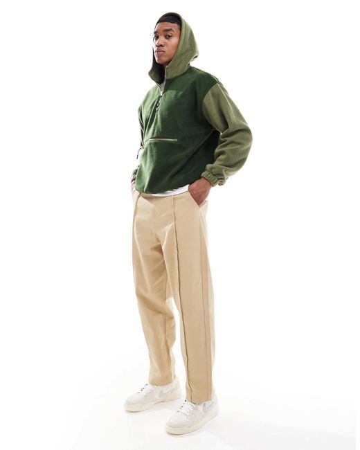 Sweat à capuche oversize en polaire effet color block - foncé ASOS pour homme en coloris Green
