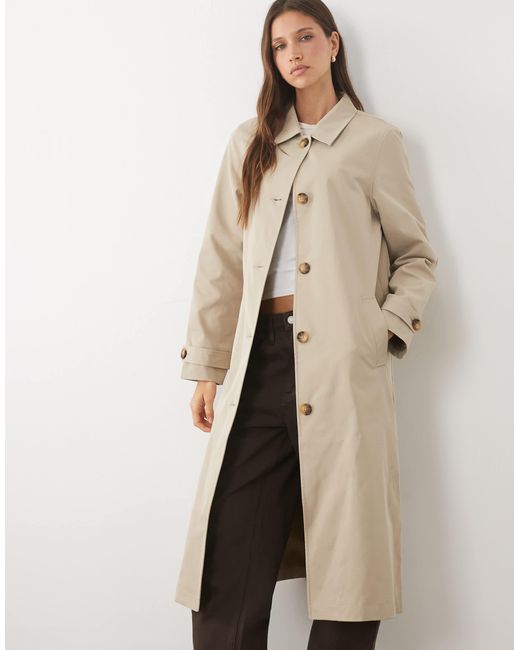Threadbare Natural Longline Trench Coat