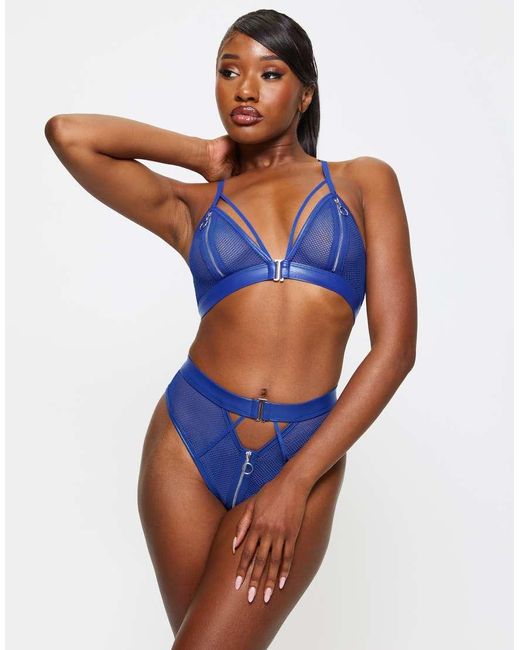 Ann Summers Blue Zorah Crotchless Set