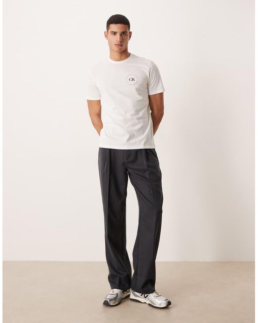 Calvin Klein White Graphic T-Shirt for men