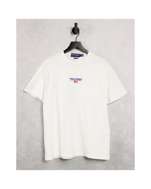 Polo Ralph Lauren Sport Capsule Central Logo T-shirt in White for Men |  Lyst UK
