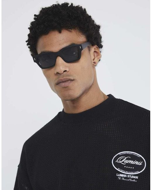 River Island Black Sunglasses for men