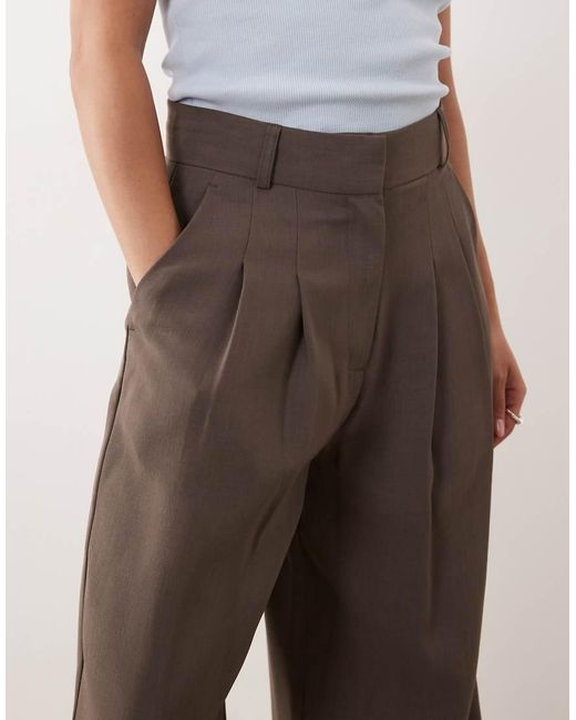Miss Selfridge Brown Tailored Wide Leg Trouser Co-Ord