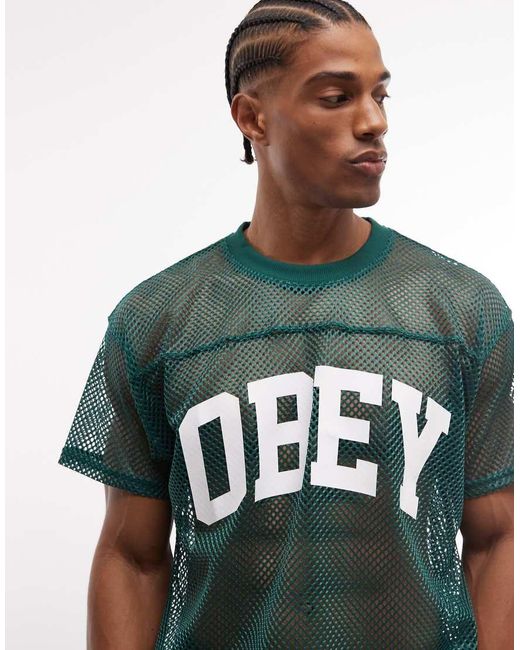 Obey Jersey Trainingstop Van Mesh in het Green voor heren