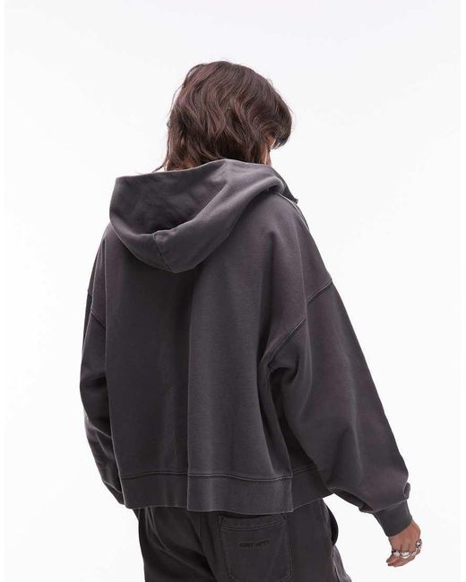 Carhartt Gray Benton Zip Through Hoodie