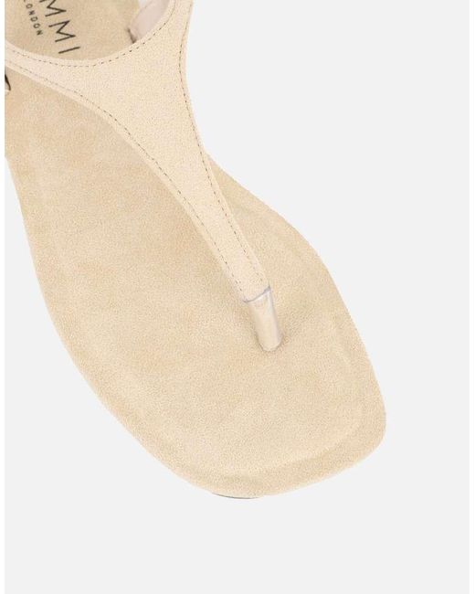 SIMMI Natural Perry Toe Thong Flat Sandals