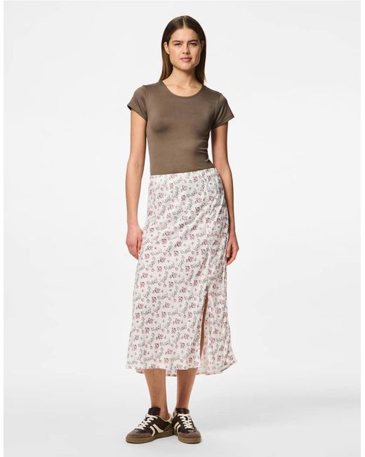 Falda Midi 1 De -Blanco Pieces de color White