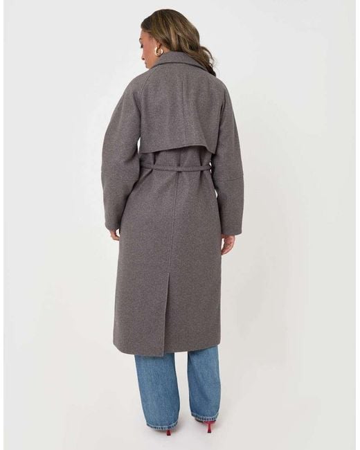 Threadbare Gray Longline Cocoon Coat