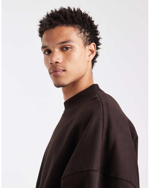 ASOS Black Premium Heavyweight Extreme Oversized Sweatshirt for men