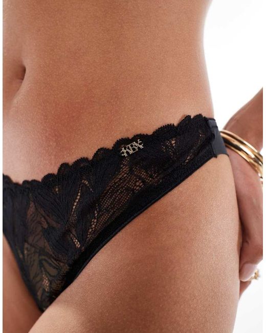 KBX Black Knickerbox Harper Wrap Thong