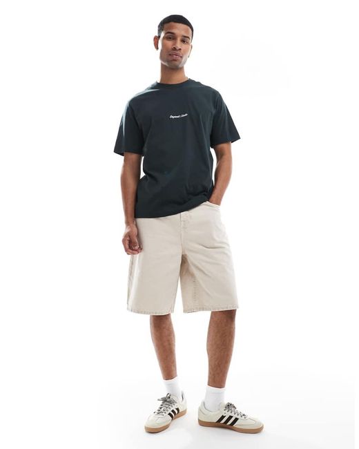 Jack & Jones Blue Oversize T-shirt With Originals Embroidery for men