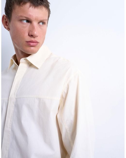 Topman White Oversized Fit Formal Shirt for men