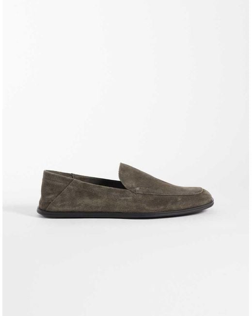Mango Brown 100% Suede Loafers for men