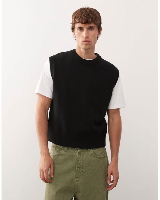 Débardeur en maille Weekday pour homme en coloris Black