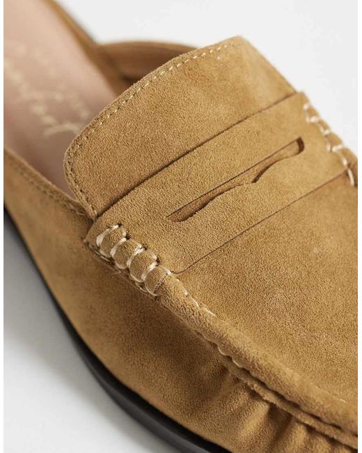New Look White Faux-suede Backless Loafers