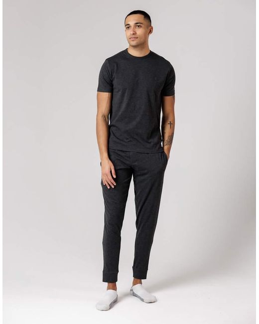 French Connection Black Cotton T-Shirt And Lightweight Jogger Co-Ord Set for men
