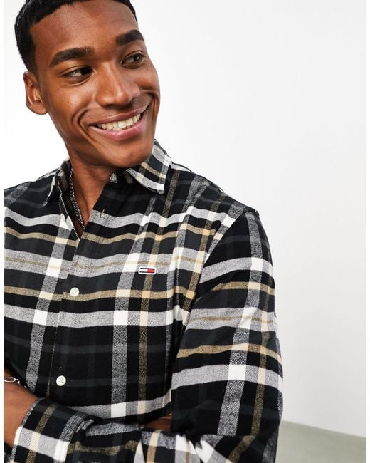 Camicia nera hotsell tommy hilfiger