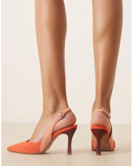 ASOS Orange Samber Slingback Stiletto Heels