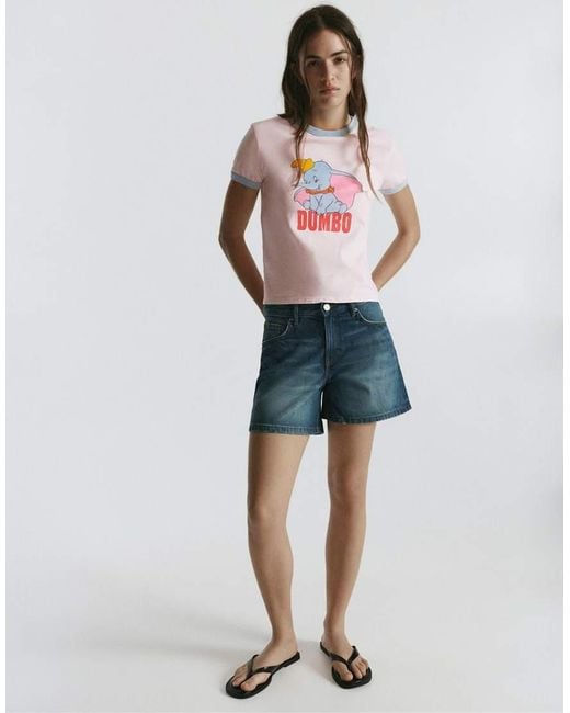Pull&Bear Red Dumbo Regular Fit T-shirt